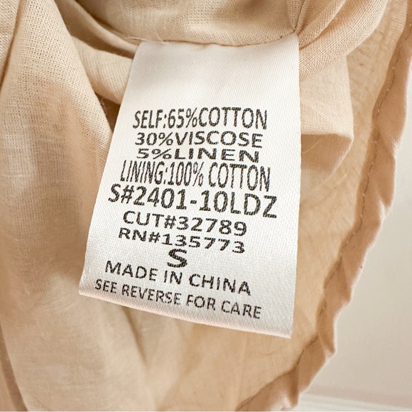 NEW Talulah Cannes Polka Dot Maxi Dress Tan Navy Blue Poplin sz Small - Picture 8 of 8